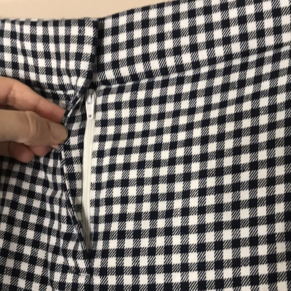 J. Crew Hayden plaid navy linen crop pants size 2 - Picture 9 of 14